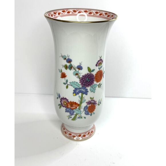 1970s A.K. Kaiser Taijuan Pattern Porcelain Vase W. Germany Floral - Picture 3 of 5